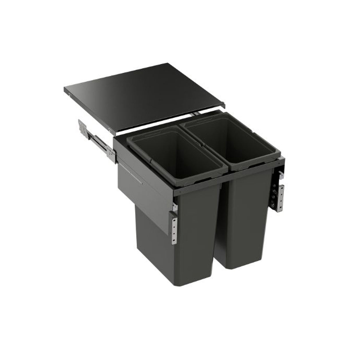 VS ENVI SPACE XX PRO S WASTE BIN 2x44L 476x600 LVGY