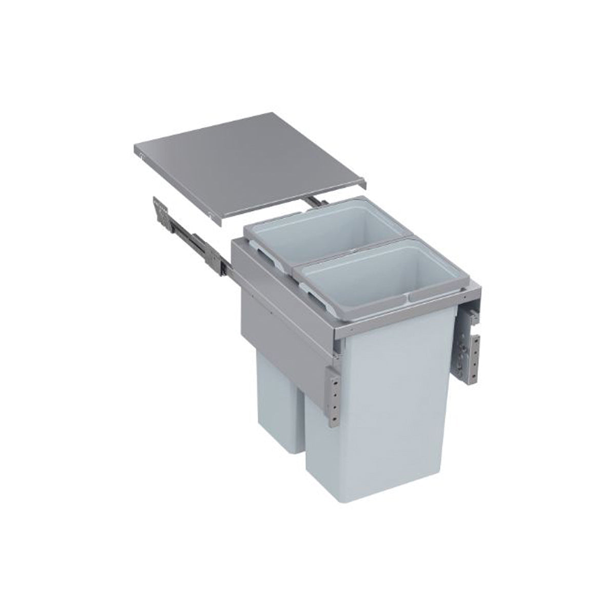 VS ENVI SPACE XX PRO S WASTE BIN 2x32L 476x500 LGY