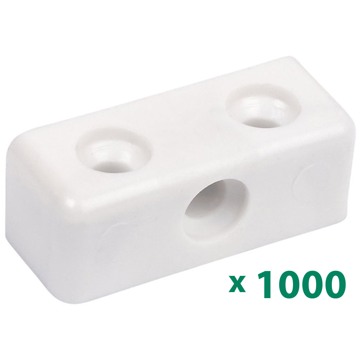 MODESTY BLOCK 3HOLE (01) WHITE x1000