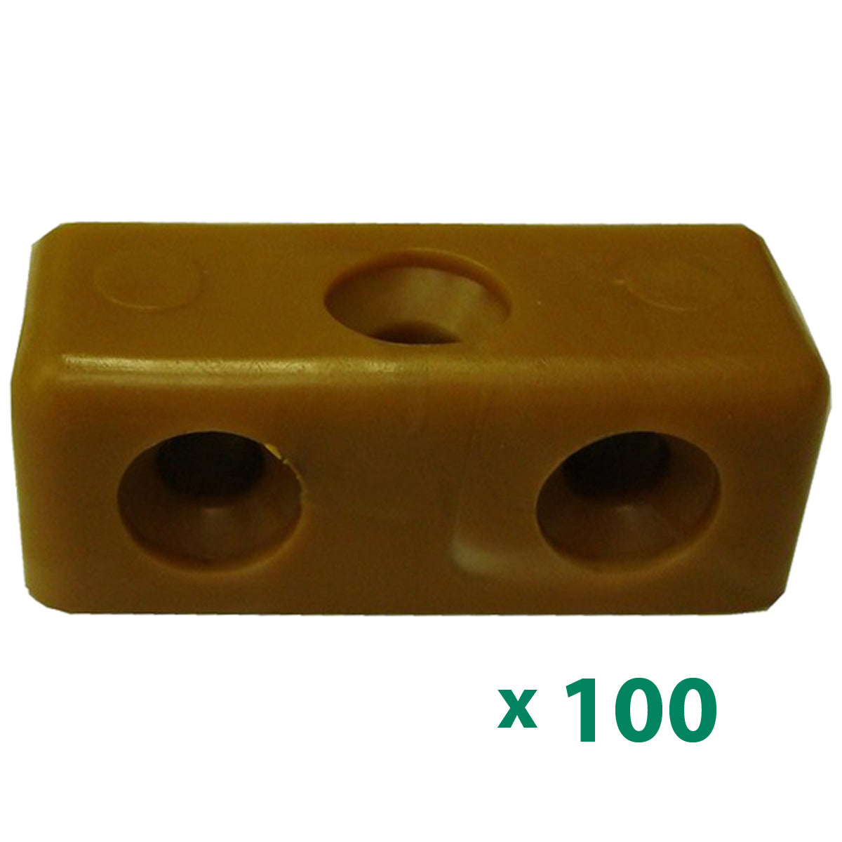 MODESTY BLOCK 3HOLE (12) TEAK x0100