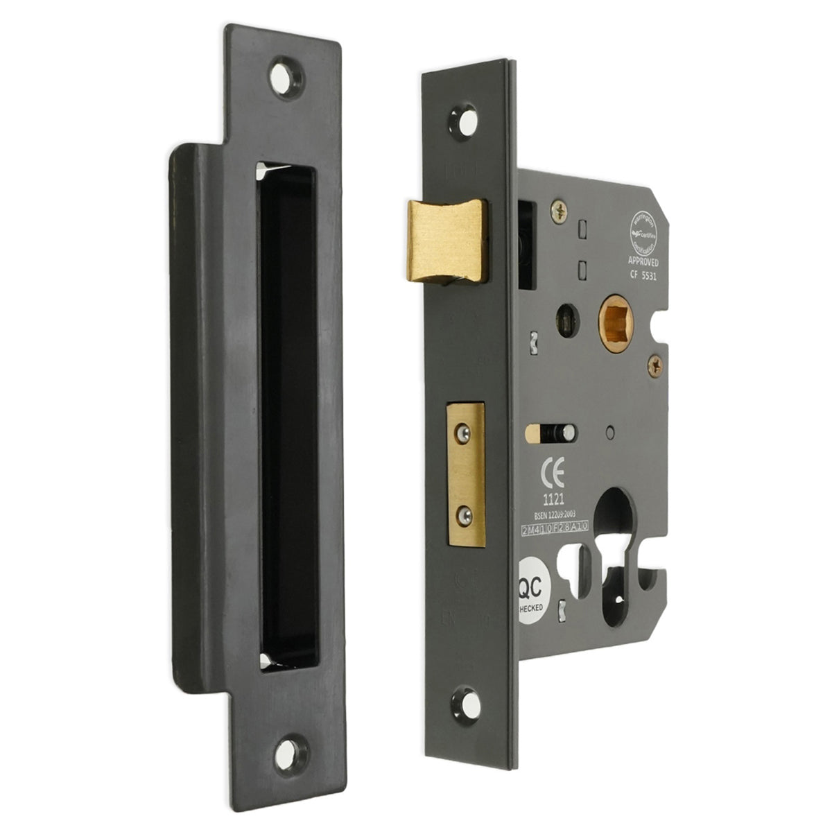 EURO PROFILE MORTICE SASH LOCK CE 150x63 GUN by Spira Brass