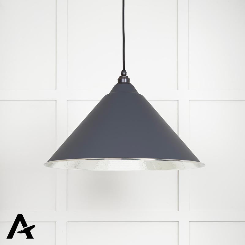 HAMMERED HOCKLEY PENDANT 510x290 SLATE - 45433SL by MARCHES (ANVIL) ARCHITECTURAL HARDWARE