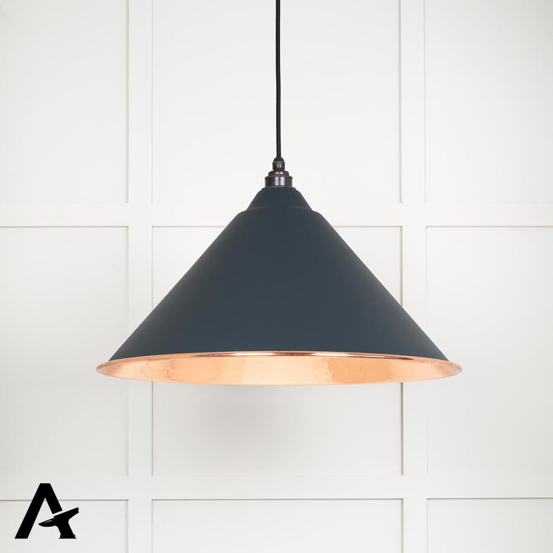 HOCKLEY PENDANT HAMMERED 510x290 COP/SOOT - 49503SO by MARCHES (ANVIL) ARCHITECTURAL HARDWARE