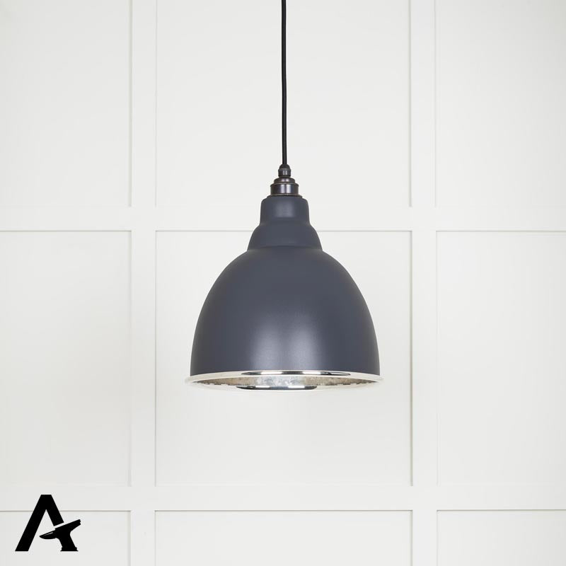 BRINDLEY PENDANT HAMMERED 260x270 PNP/SLATE - 49511SL by MARCHES (ANVIL) ARCHITECTURAL HARDWARE