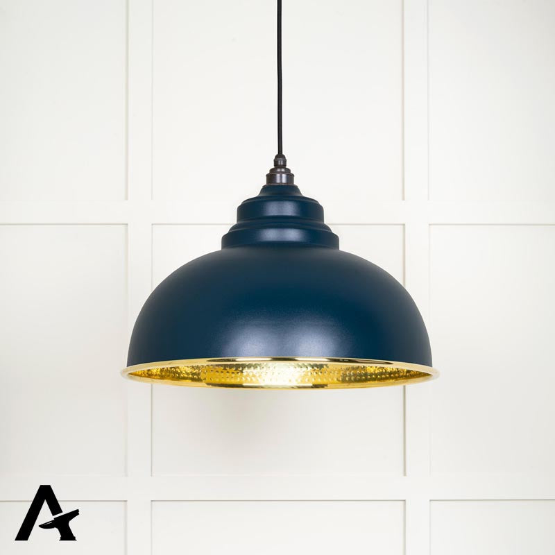 HARBORNE PENDANT HAMMERED 400x270 BRS/DUSK by MARCHES (ANVIL) ARCHITECTURAL HARDWARE