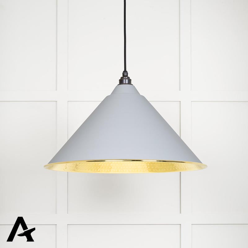 HOCKLEY PENDANT HAMMERED 510x290 BRS/BIRCH - 49523BI by MARCHES (ANVIL) ARCHITECTURAL HARDWARE