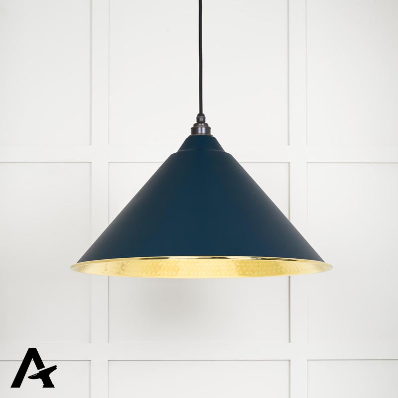 HOCKLEY PENDANT HAMMERED 510x290 BRS/DUSK - 49523DU by MARCHES (ANVIL) ARCHITECTURAL HARDWARE