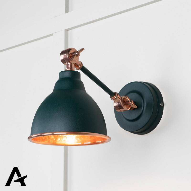BRINDLEY WALL LIGHT HAMMERED 139x124 COP/DINGLE - 49717SDI by MARCHES (ANVIL) ARCHITECTURAL HARDWARE