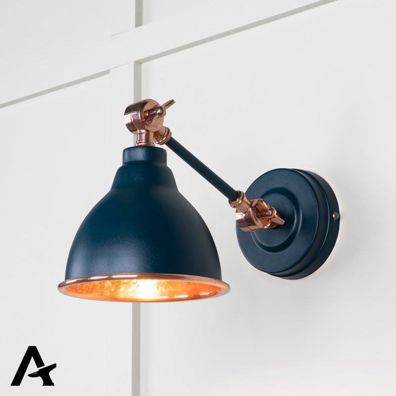 BRINDLEY WALL LIGHT HAMMERED 139x124 COP/DUSK by MARCHES (ANVIL) ARCHITECTURAL HARDWARE