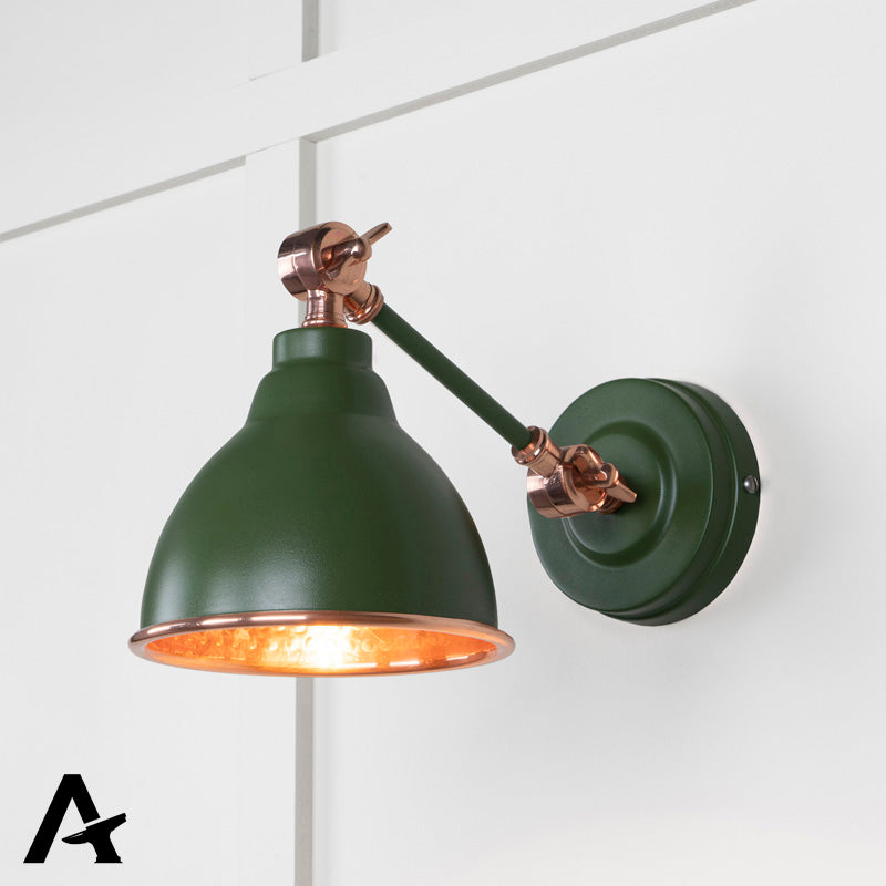 BRINDLEY WALL LIGHT HAMMERED 139x124 COP/HEATH by MARCHES (ANVIL) ARCHITECTURAL HARDWARE