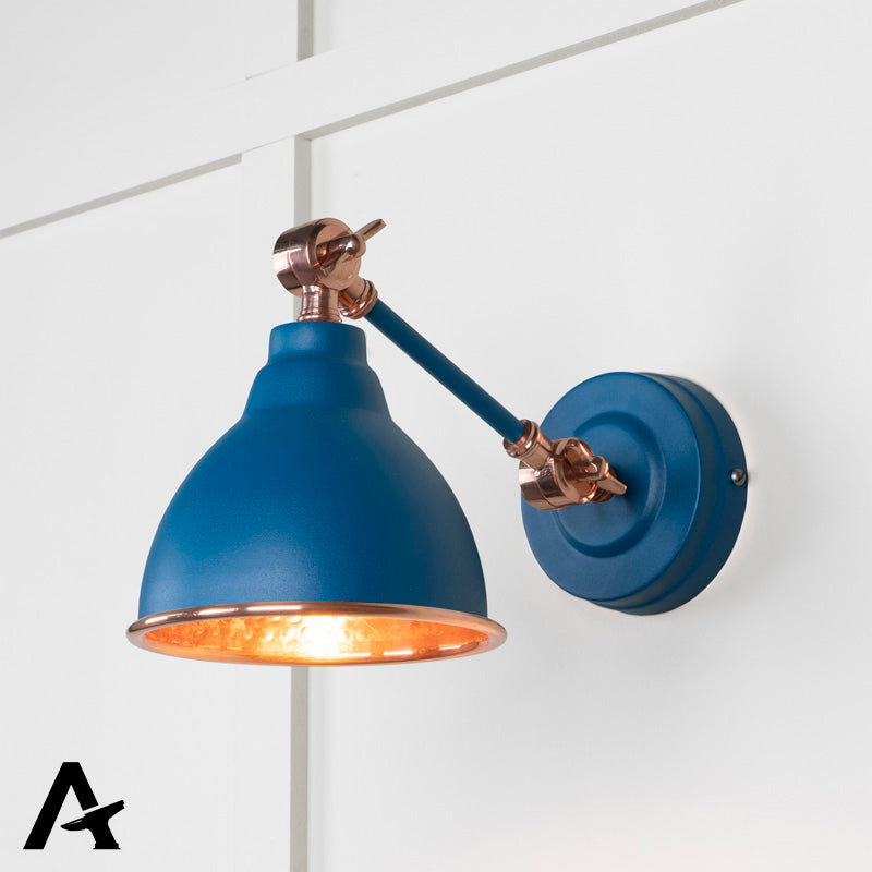 BRINDLEY WALL LIGHT HAMMERED 139x124 COP/UPSTREAM by MARCHES (ANVIL) ARCHITECTURAL HARDWARE