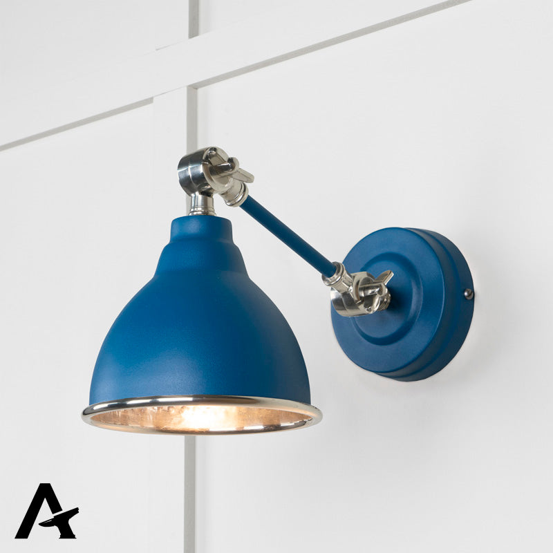 BRINDLEY WALL LIGHT HAMMERED 139x124 PNP/UPSTREAM - 49718SU by MARCHES (ANVIL) ARCHITECTURAL HARDWARE