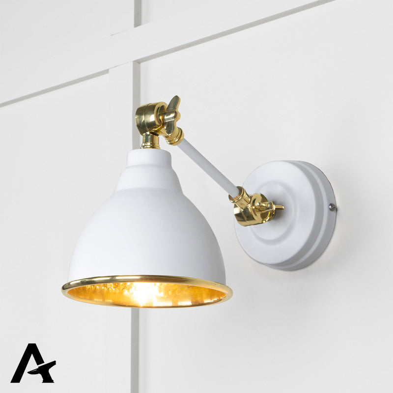 BRINDLEY WALL LIGHT HAMMERED 139x124 BRS/FLOCK - 49719SF by MARCHES (ANVIL) ARCHITECTURAL HARDWARE