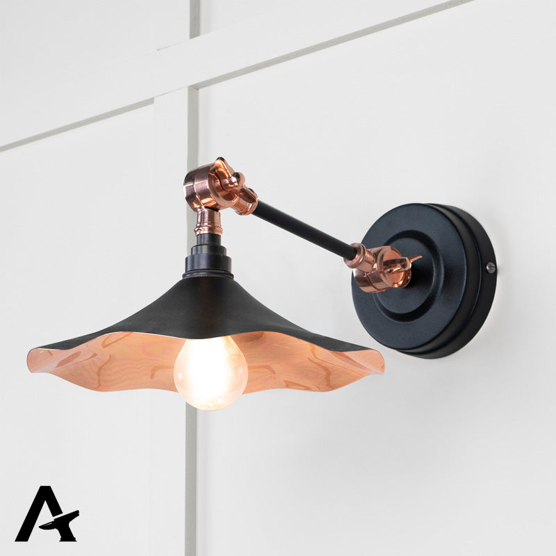FLORA WALL LIGHT SMOOTH 217x063 COP/ELAN BLK by MARCHES (ANVIL) ARCHITECTURAL HARDWARE