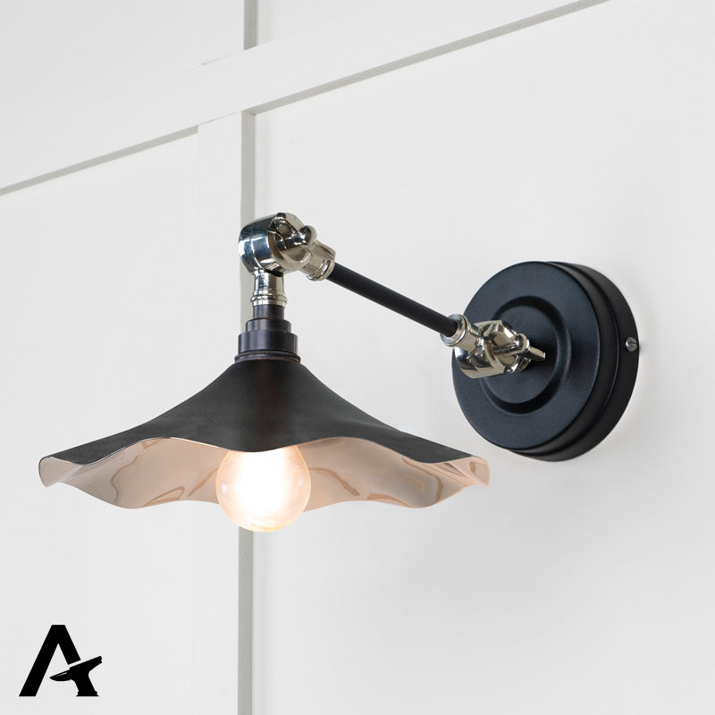 FLORA WALL LIGHT SMOOTH 217x063 PNP/ELAN BLK - 49724SEB by MARCHES (ANVIL) ARCHITECTURAL HARDWARE