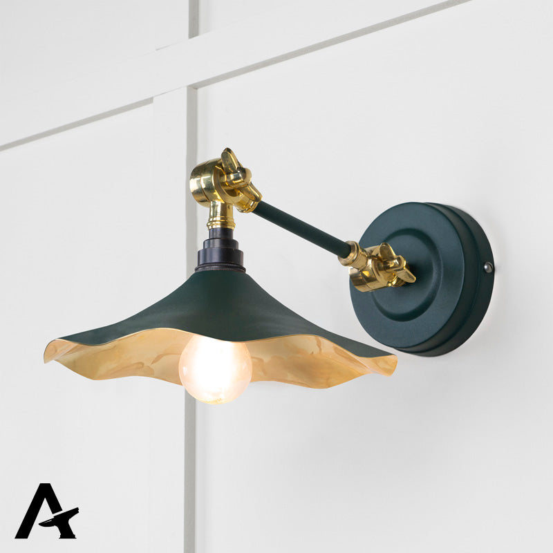 FLORA WALL LIGHT SMOOTH 217x063 BRS/DINGLE by MARCHES (ANVIL) ARCHITECTURAL HARDWARE