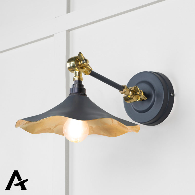 FLORA WALL LIGHT SMOOTH 217x063 BRS/SLATE - 49725SSL by MARCHES (ANVIL) ARCHITECTURAL HARDWARE