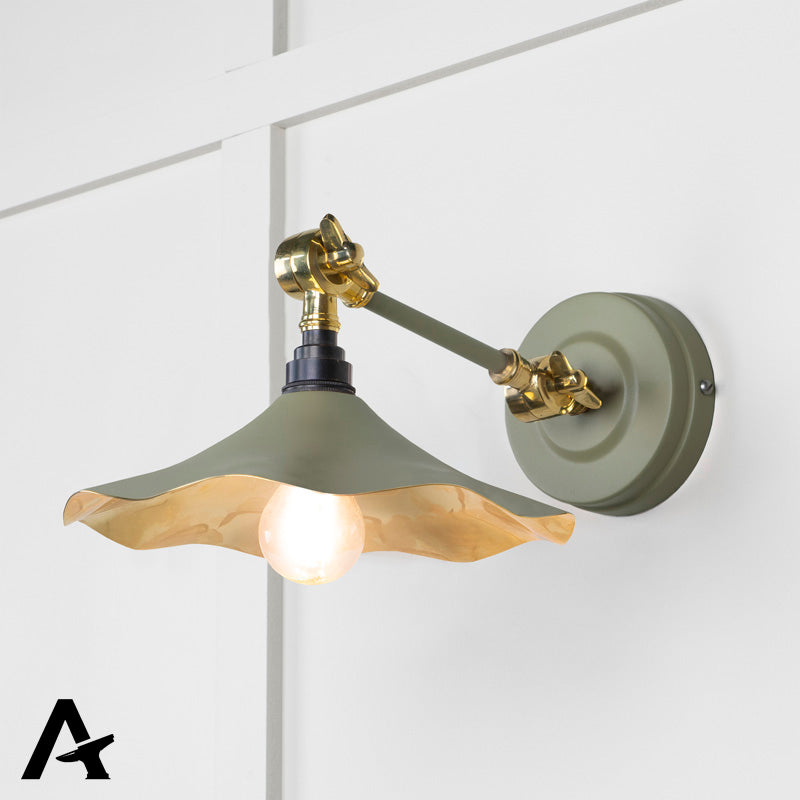 FLORA WALL LIGHT SMOOTH 217x063 BRS/TUMP - 49725STU by MARCHES (ANVIL) ARCHITECTURAL HARDWARE