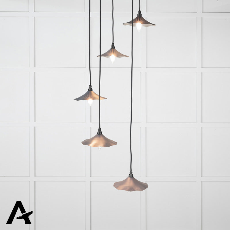 FLORA CLUSTER PENDANT HAMMERED 217x063 PNP/SLATE by MARCHES (ANVIL) ARCHITECTURAL HARDWARE