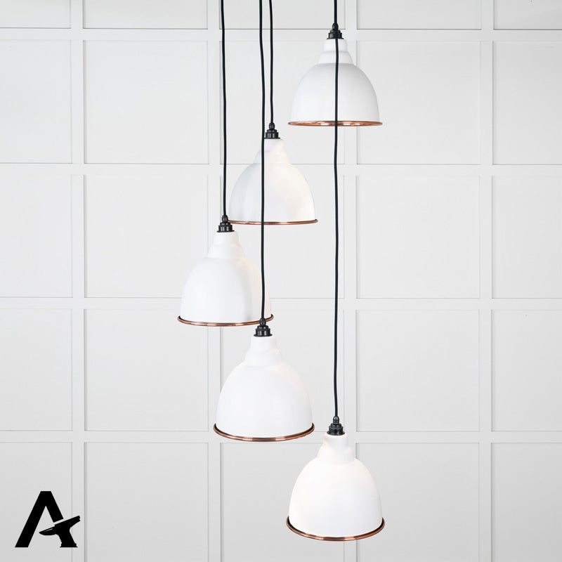 BRINDLEY CLUSTER PENDANT HAMMERED 260x270 COP/FLOCK - 49739SF by MARCHES (ANVIL) ARCHITECTURAL HARDWARE