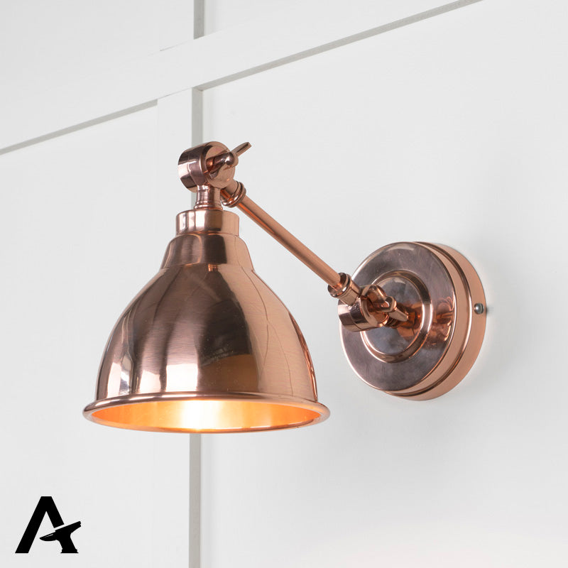 BRINDLEY WALL LIGHT SMOOTH 139x124 COP/COP - 49714 by MARCHES (ANVIL) ARCHITECTURAL HARDWARE