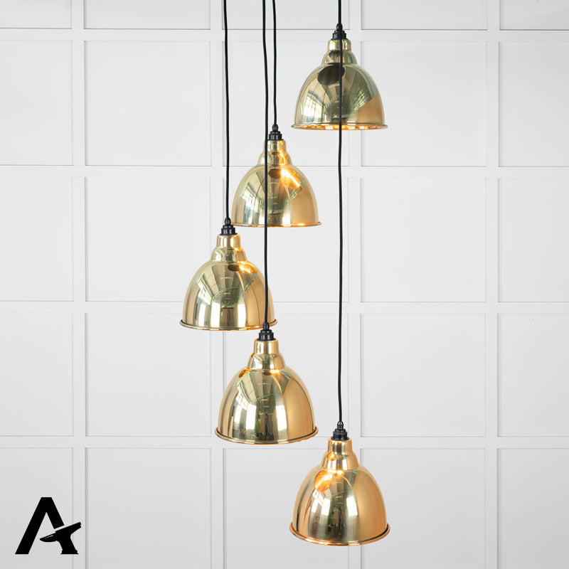 BRINDLEY CLUSTER PENDANT SMOOTH 260x270 BRS/BRS - 49738 by MARCHES (ANVIL) ARCHITECTURAL HARDWARE