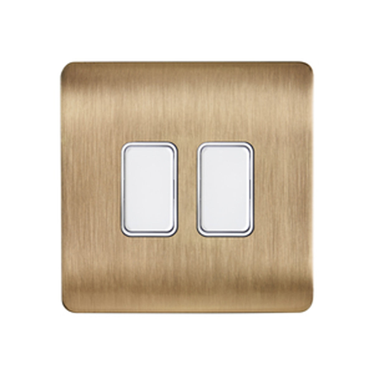 KINETIC DECORATIVE SWITCH DIMMABLE IP20 2G SBR/WHI