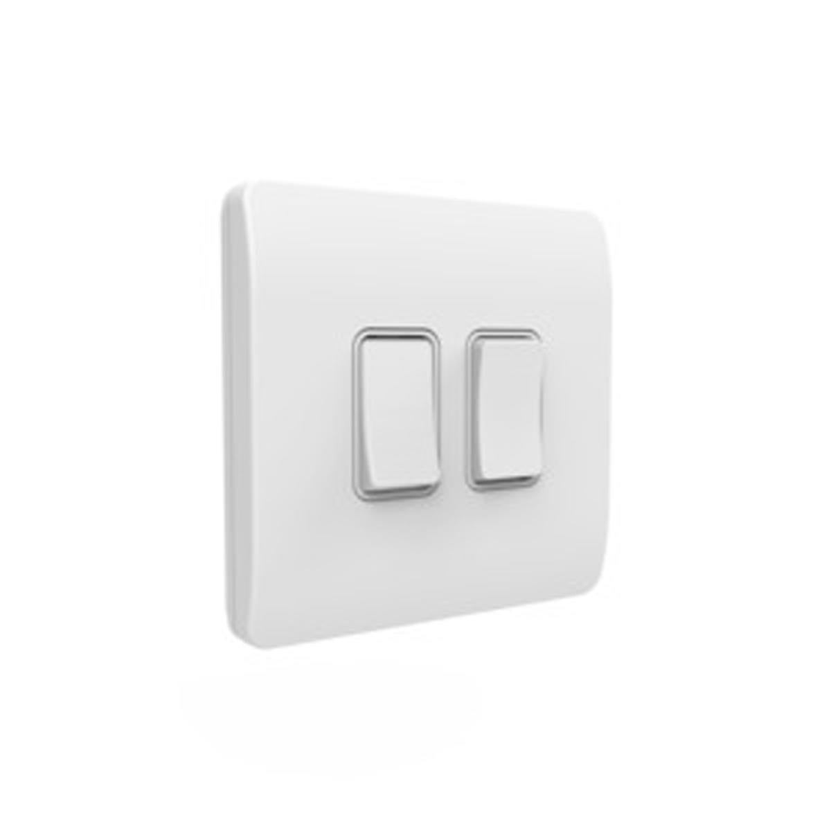 KINETIC SLIMLINE SWITCH ON/OFF IP20 2G WHI/WHI