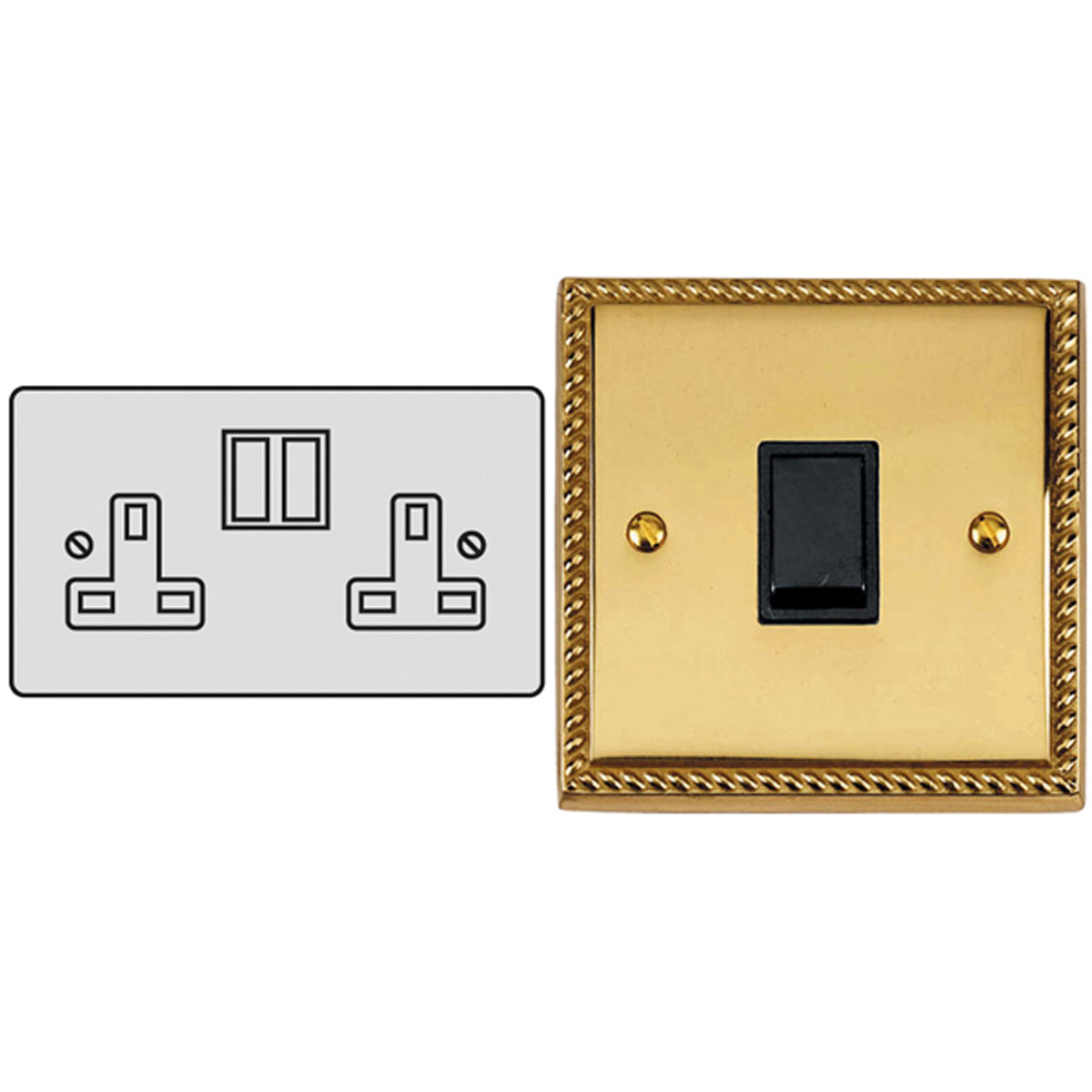 CON S/SOCKET 13A DBL GEO/BLK – LFM102D