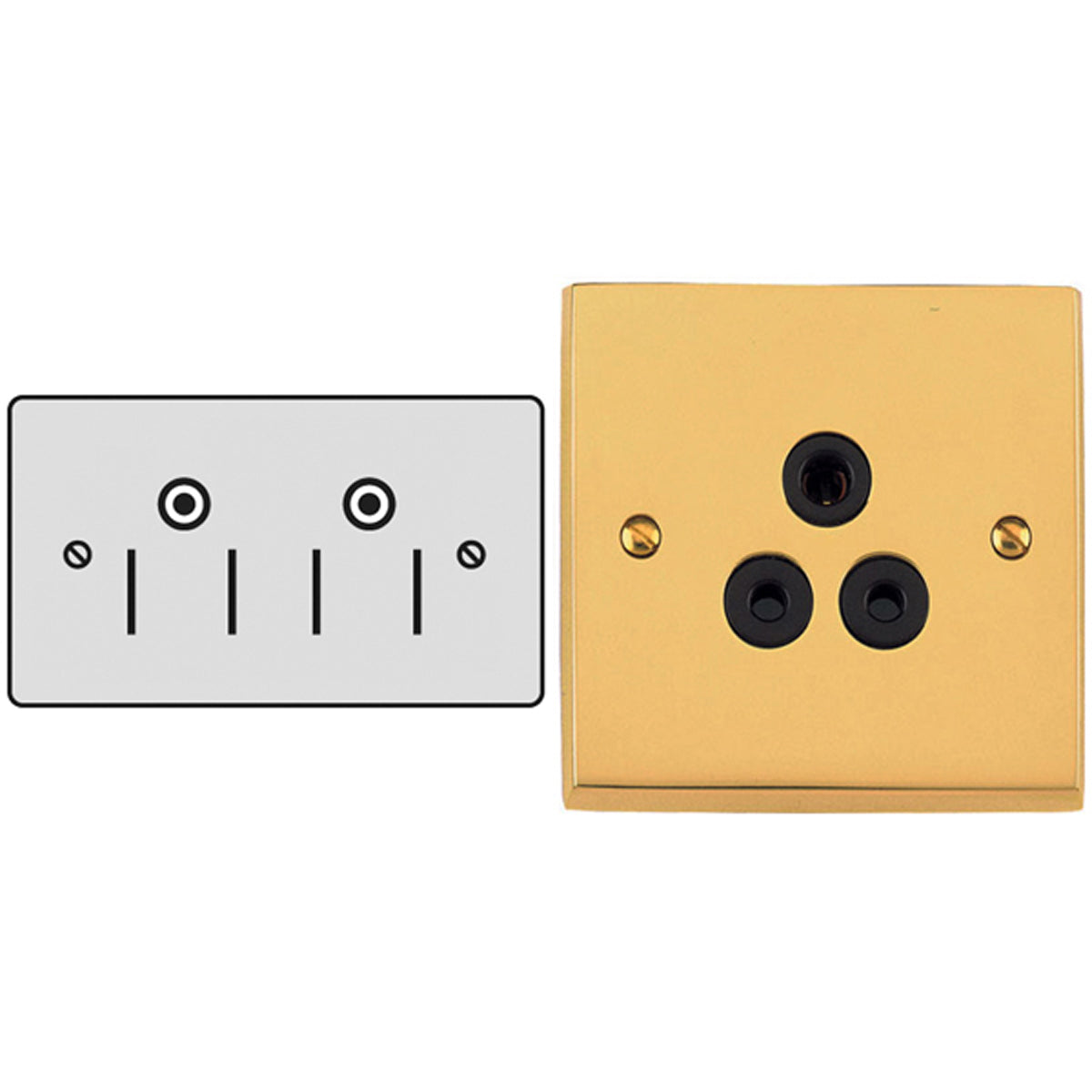 CON R/PIN SOCKET 15A DBL US VIC/BLK