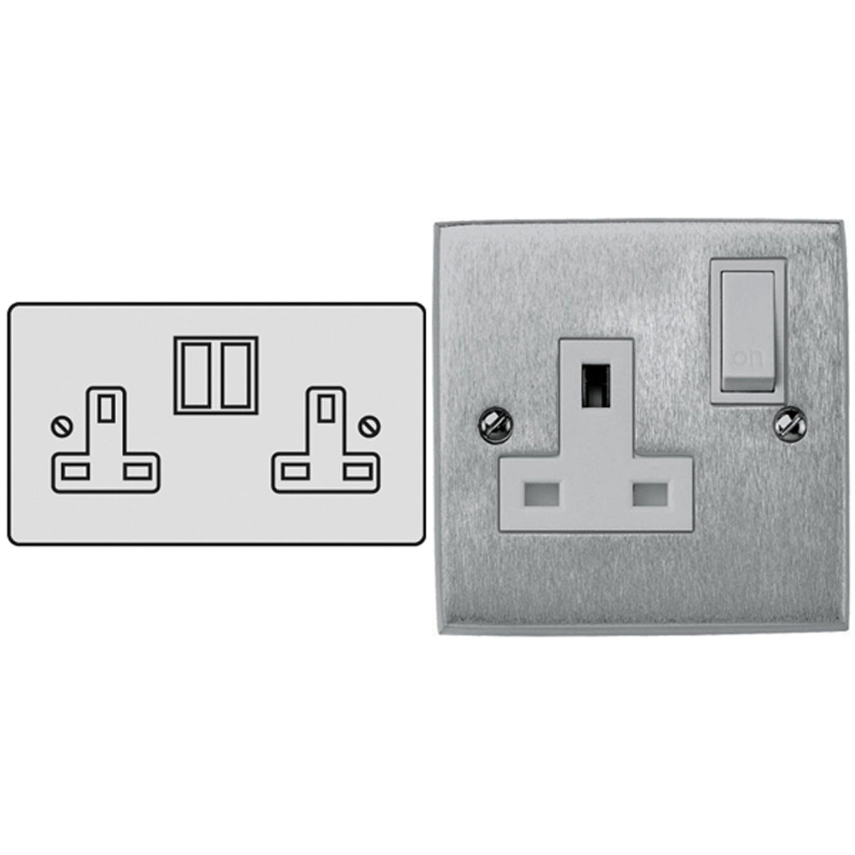 CON S/SOCKET 13A DBL SCP/WHI – LFM144C