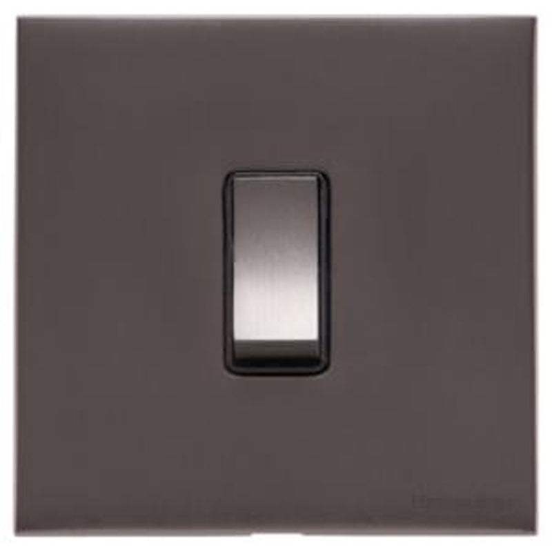 WINCHESTER 09 1G 2W ROCKER SWITCH, 088x088mm MATT BRONZE/BLACK by M MARCUS LTD
