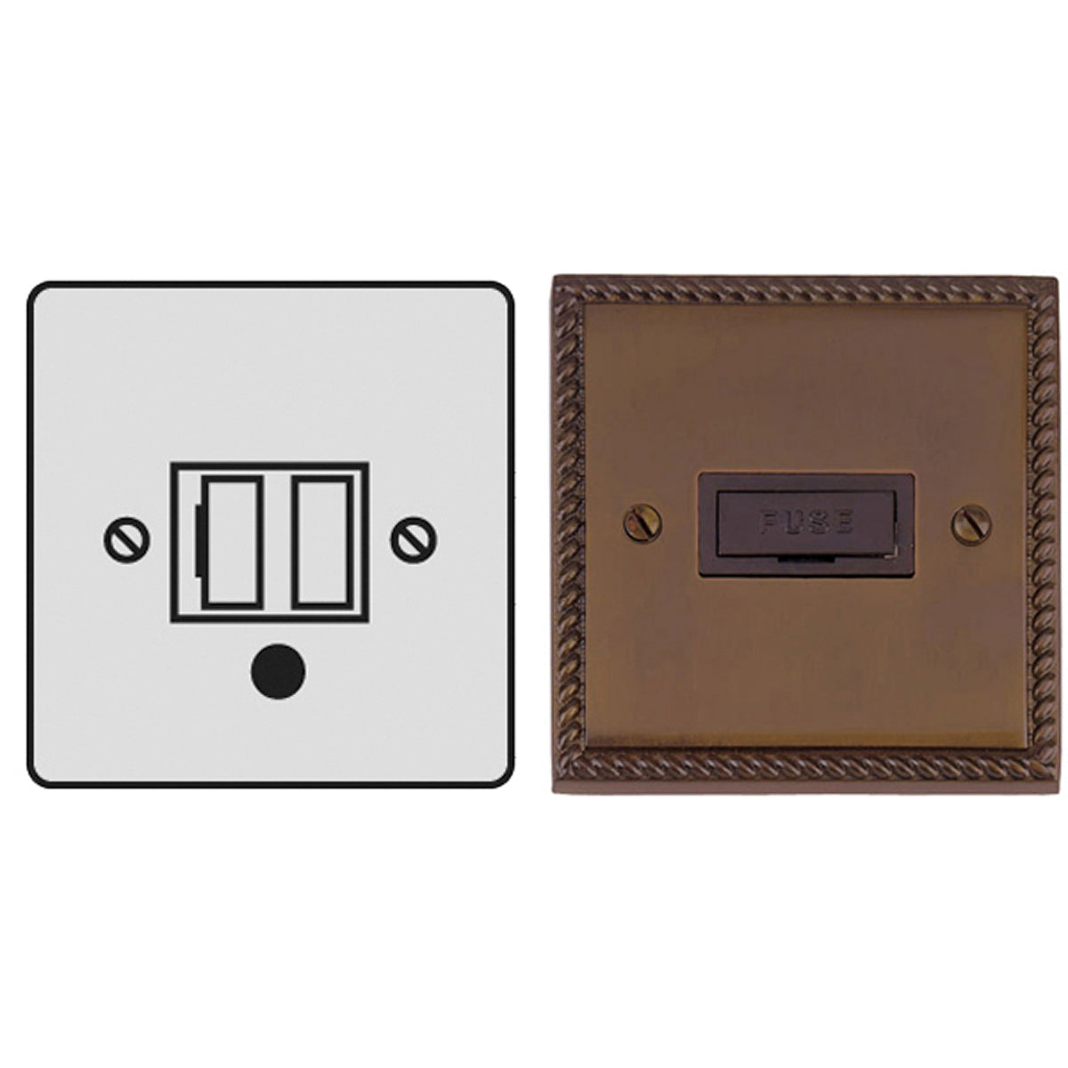 CON F/SPUR 13A SWITCH/CRD GBZ/BLK – LFM243H