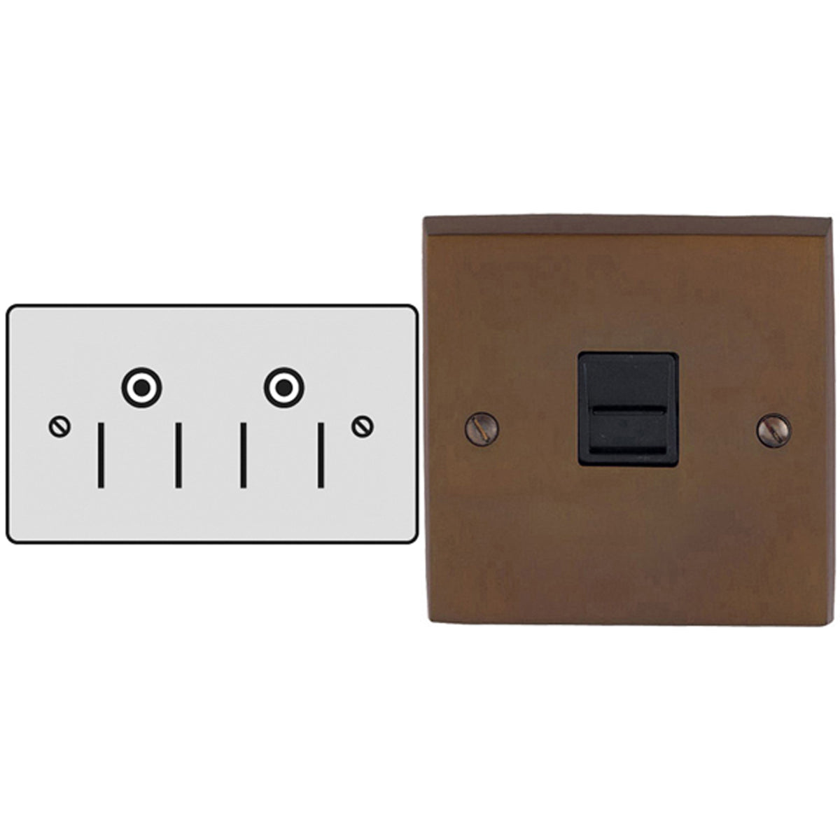 CON R/PIN SOCKET 15A DBL US VBZ/BLK