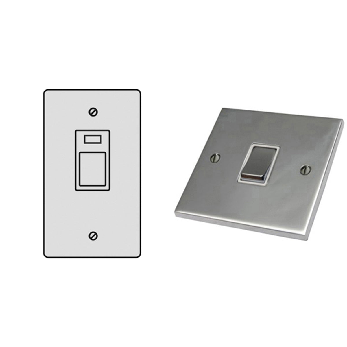 RME COOK/SWITCH 45A DBL PCP/WHI – LFM290A