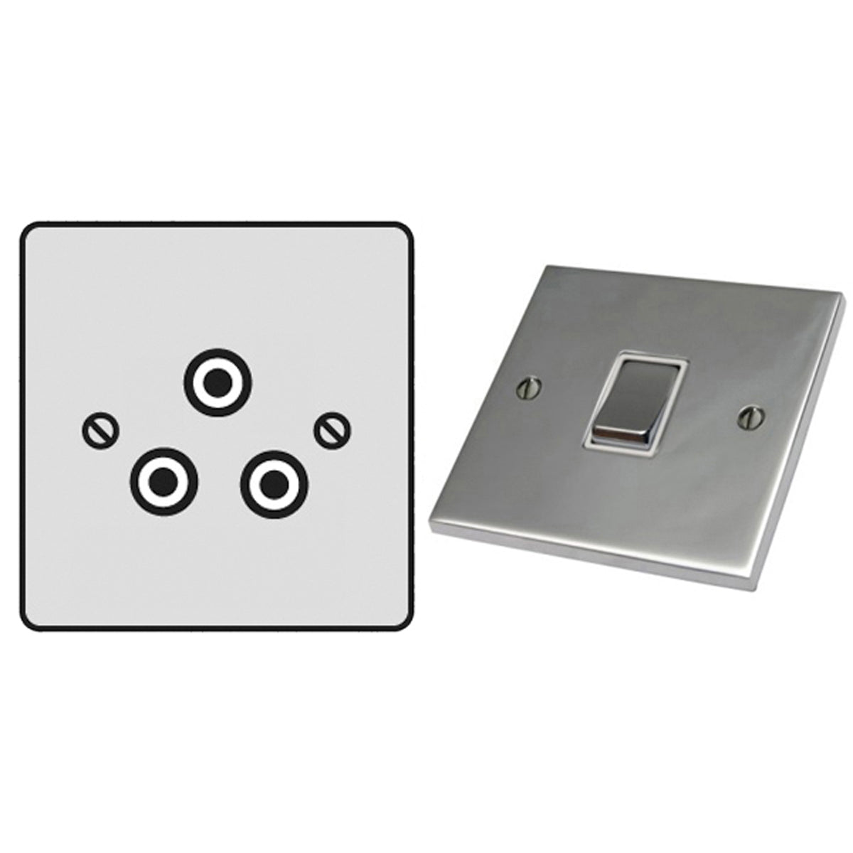 RME R/PIN SOCKET 5A 3PIN PCP/BLK by M MARCUS LTD