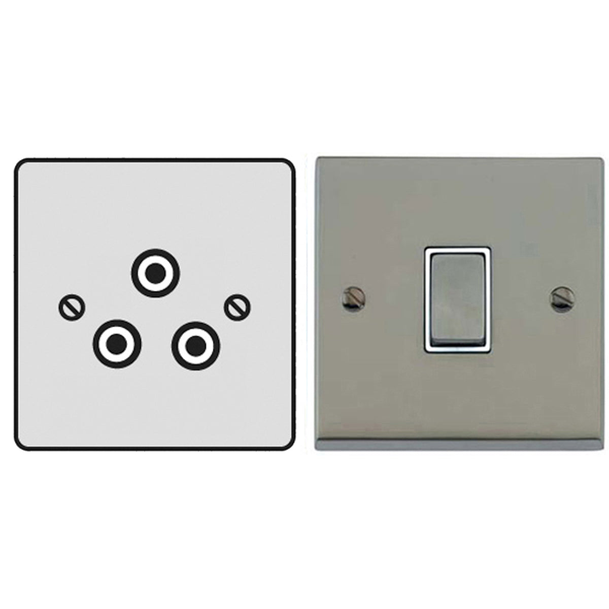 VTE R/PIN SOCKET 5A 3PIN SNP/BLK by M MARCUS LTD