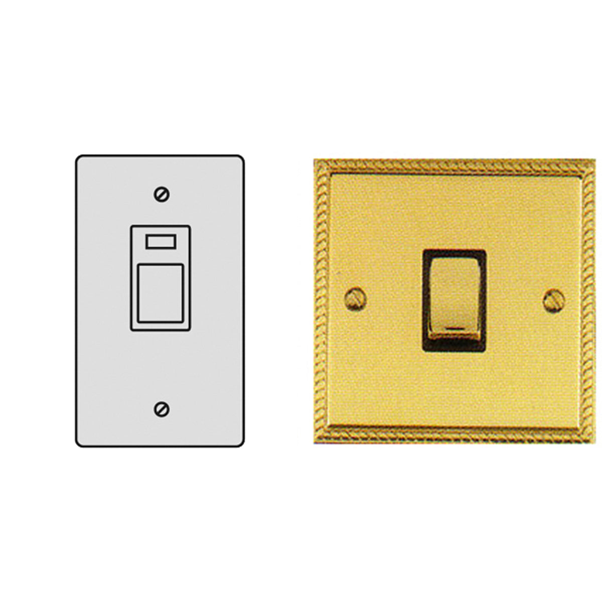 GEF COOK/SWITCH 45A DBL PBR/WHI