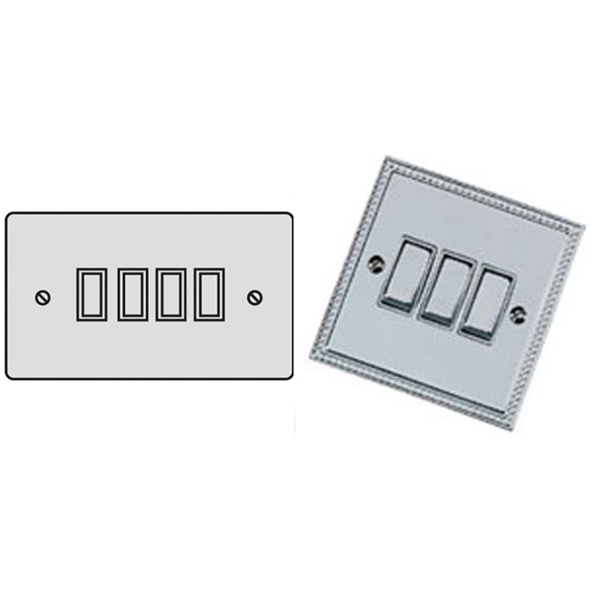 GEF R/SWITCH 10A 4G2W PCP/WHI by M MARCUS LTD