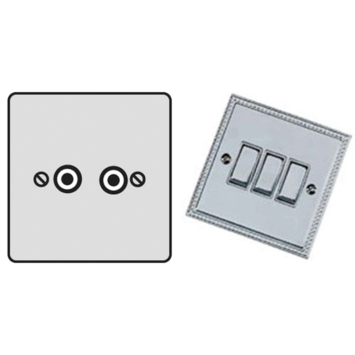 GEF SPEAKER SOCKET 2G PCP/BLK