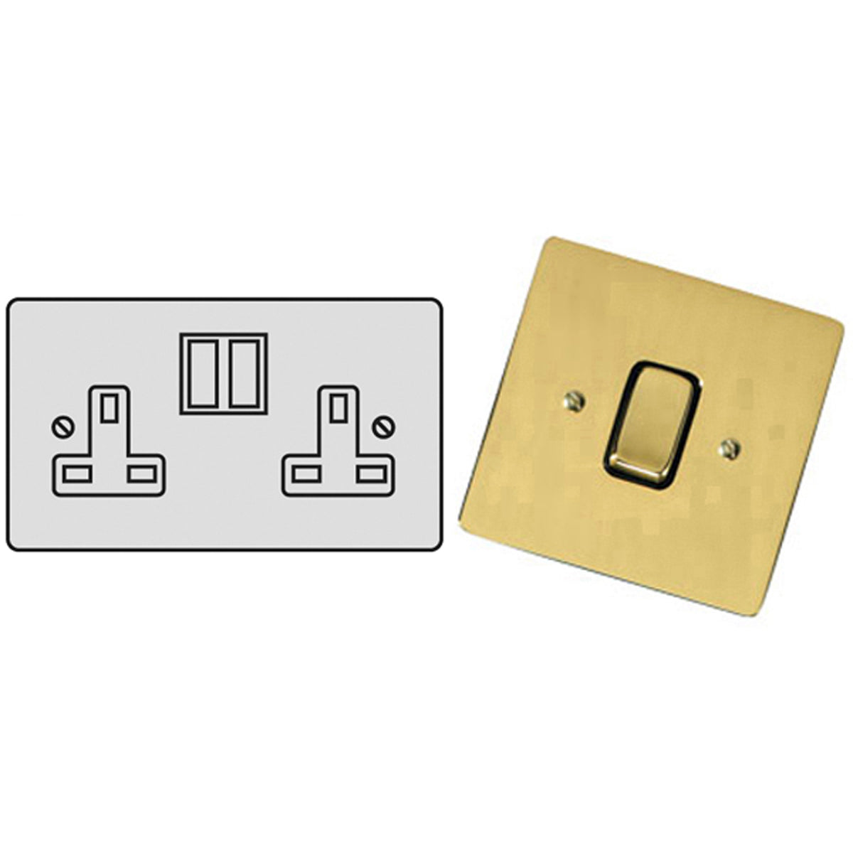 STG FLAT D/SOCKET 13A 2G USB PCP