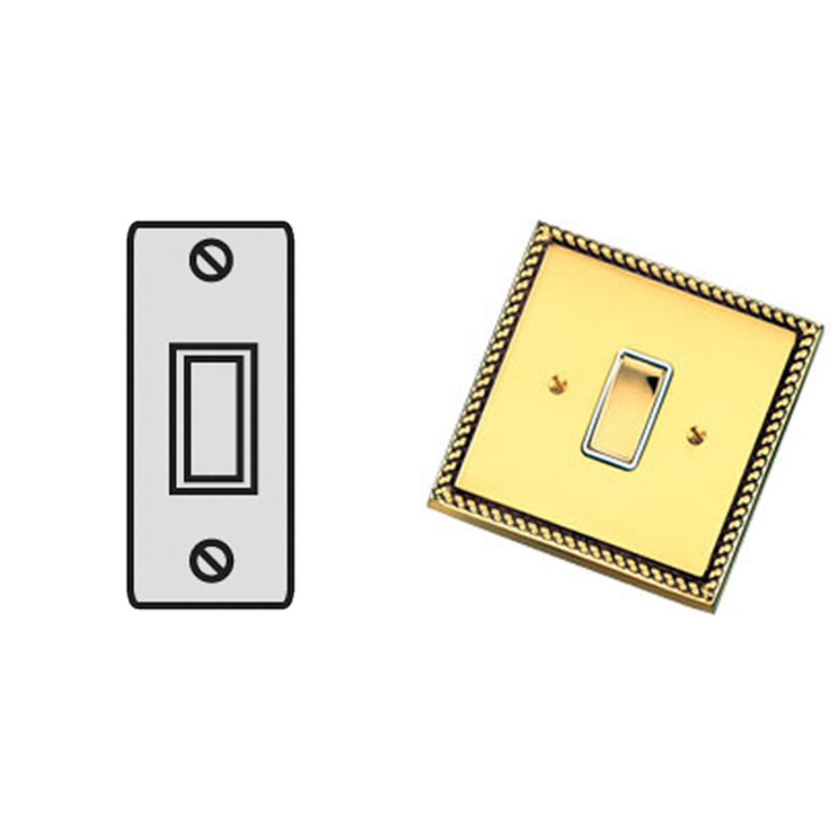 HGG R/SWITCH 20A 1G ARCH PBR by M MARCUS LTD