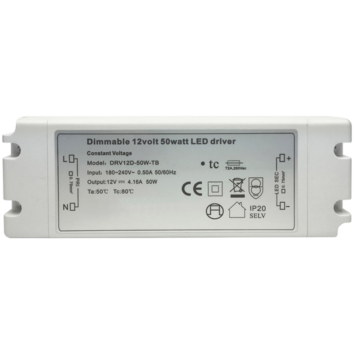 MAINS DIM LED DRIVER 12V/50W TOP6