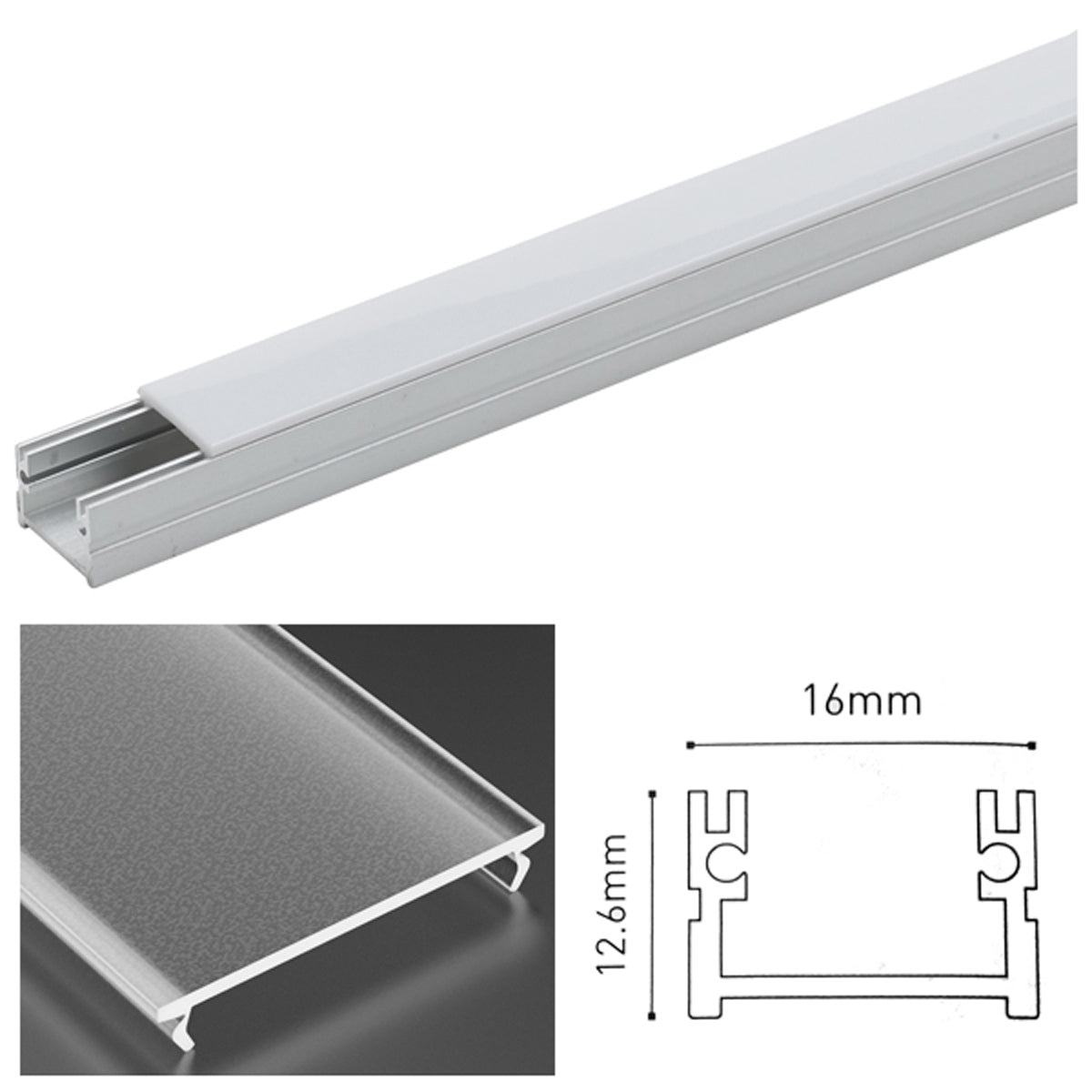 JXIP65-S LED PROF SET 2500 ALU/FRS by LEYTON LIGHTING