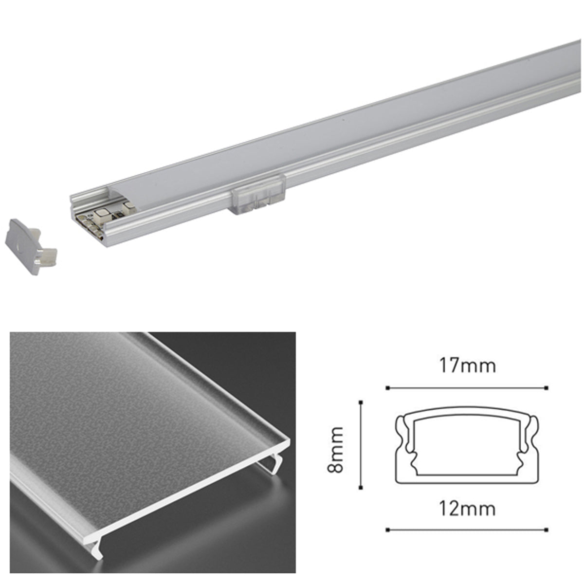 JR LED PROF SET 2500x24.8x7 WHI/FRS by LEYTON LIGHTING