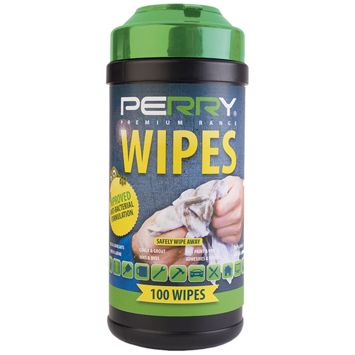WIPES PERRY ANTI-BACTIRIAL TUB100 by A PERRY & CO (HINGES) LTD