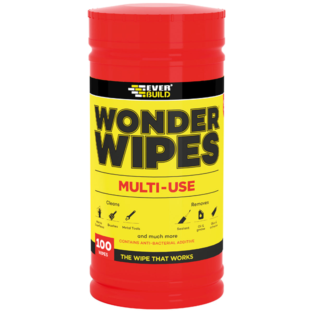WIPES WONDER TUB100 RED