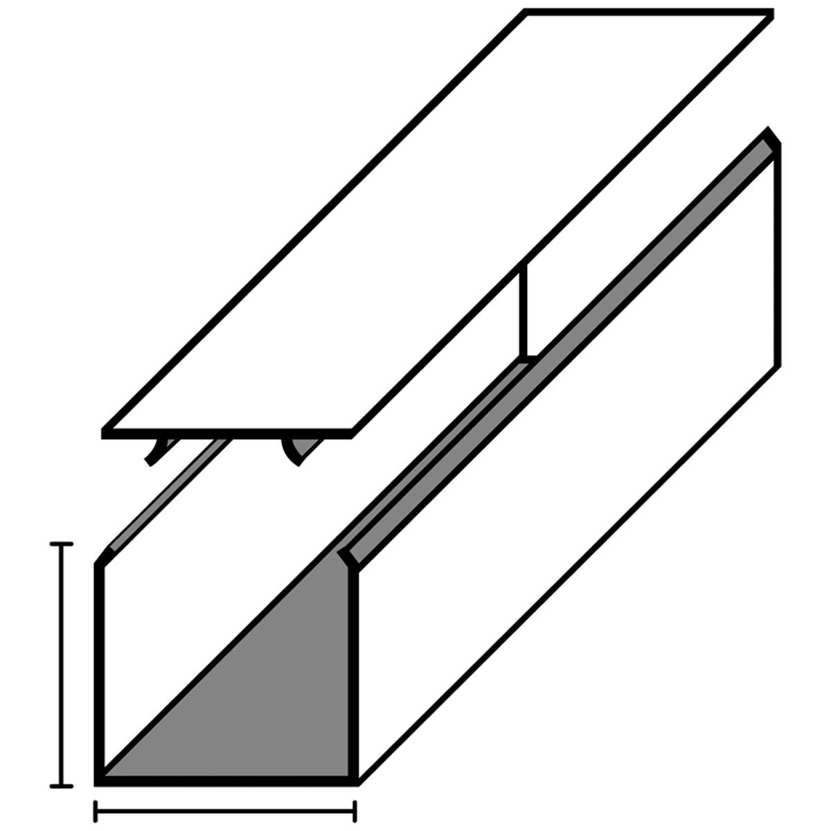 CABLE SECTION WITH LID 25x2440