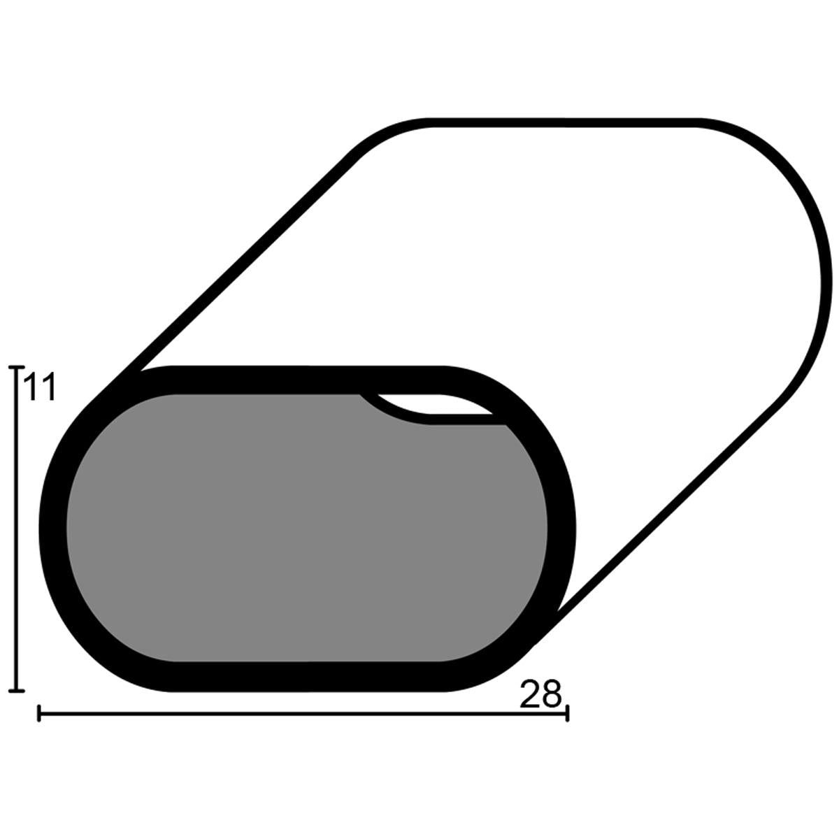 PVC OVAL CONDUIT 12.5x2440 WHIx12