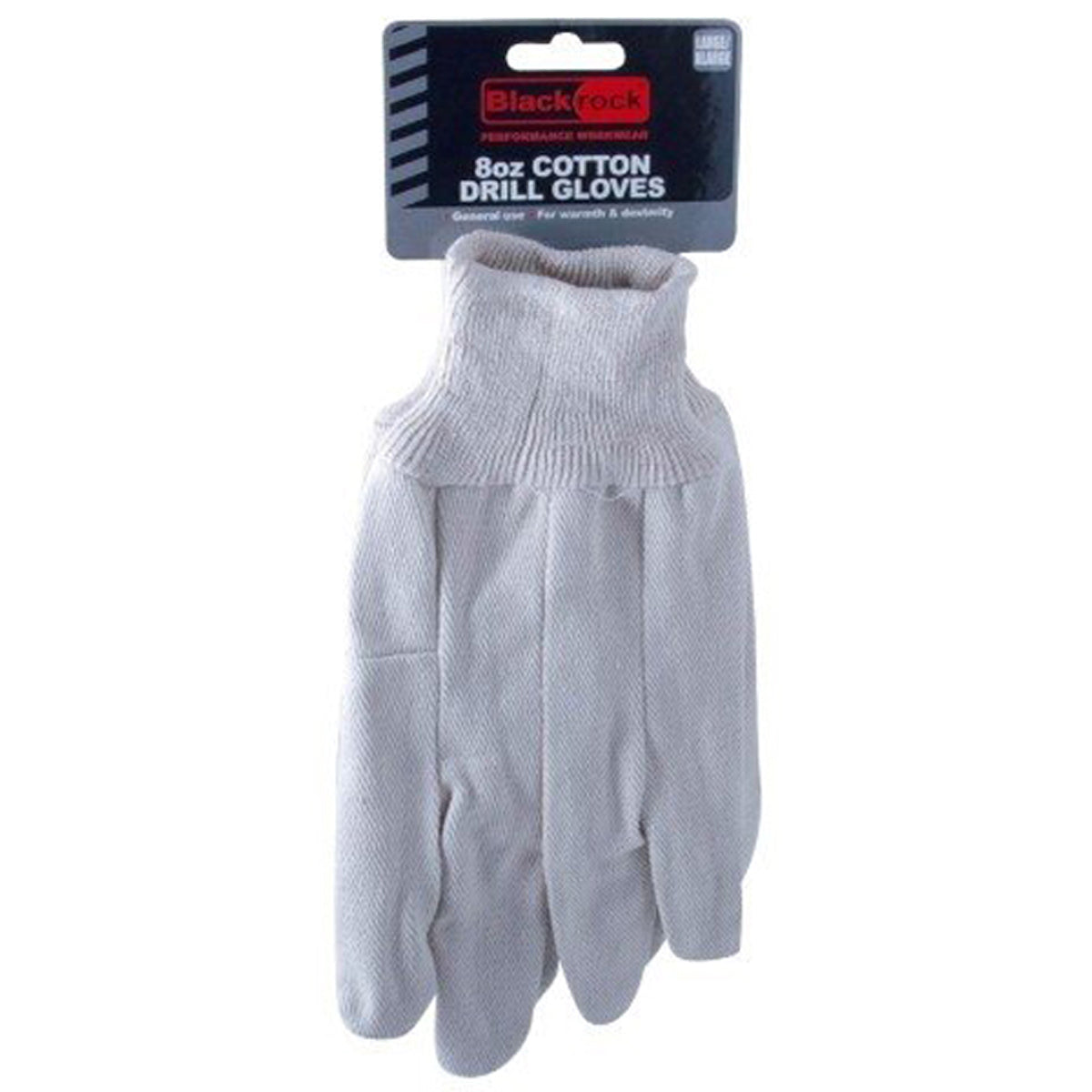 COTTON GLOVES DRILL L/XL